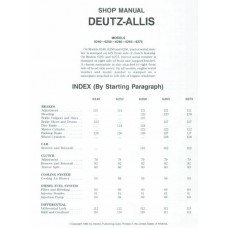 Deutz-Allis 6240 - 6250 - 6260 - 6265 - 6275 Workshop Manual
